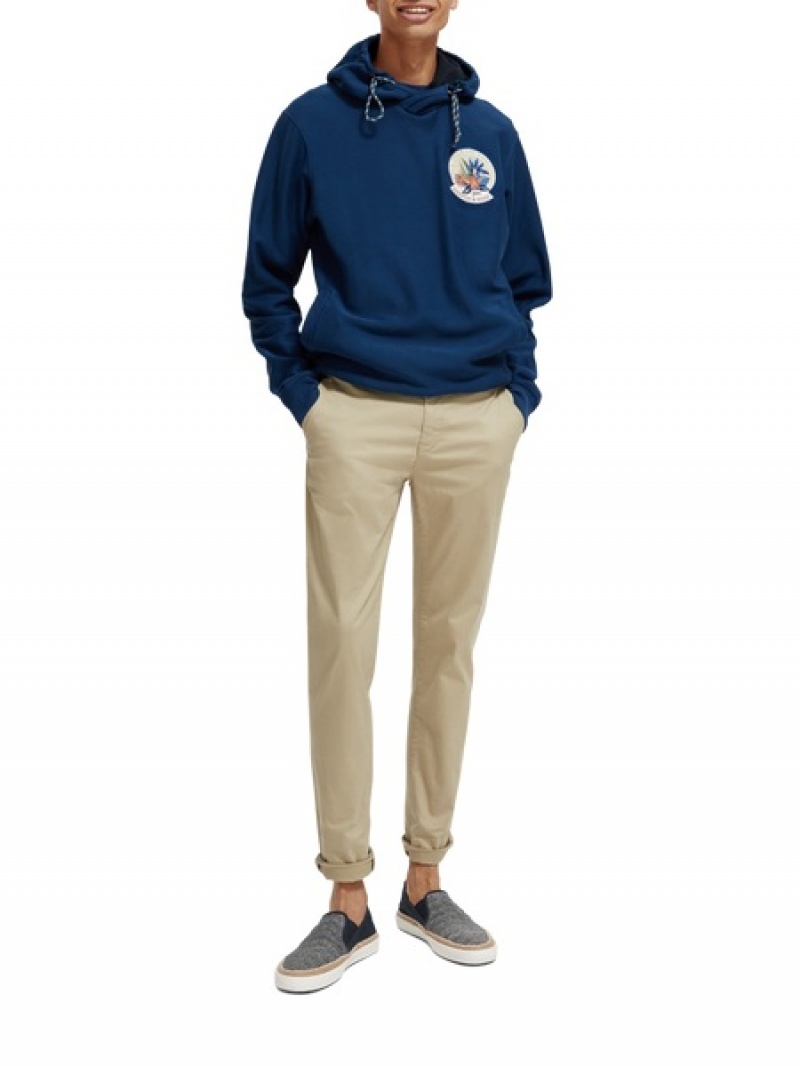 Scotch & Soda Mott Super-slim Fit Organic Baumwoll Hose Herren Khaki | SN-SAS56577