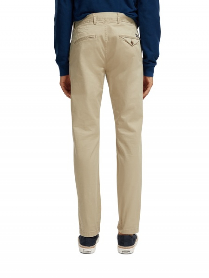 Scotch & Soda Mott Super-slim Fit Organic Baumwoll Hose Herren Khaki | SN-SAS56577