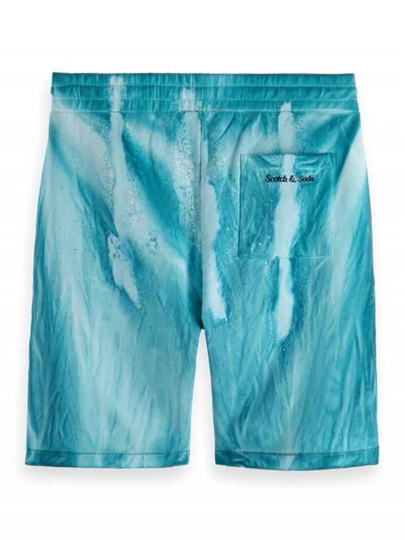Scotch & Soda Oil-dye Sweat Kurze Hose Herren Blau | SN-SAS56631