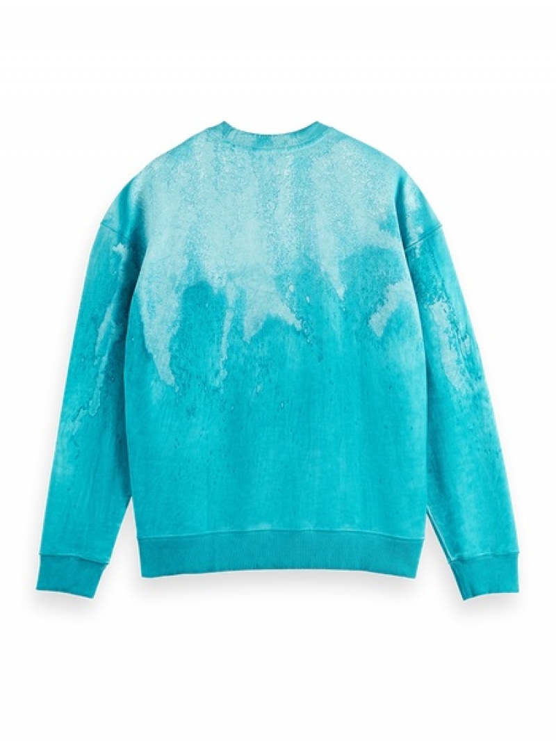 Scotch & Soda Oil-dye Sweatshirts Herren Blau | SN-SAS56439