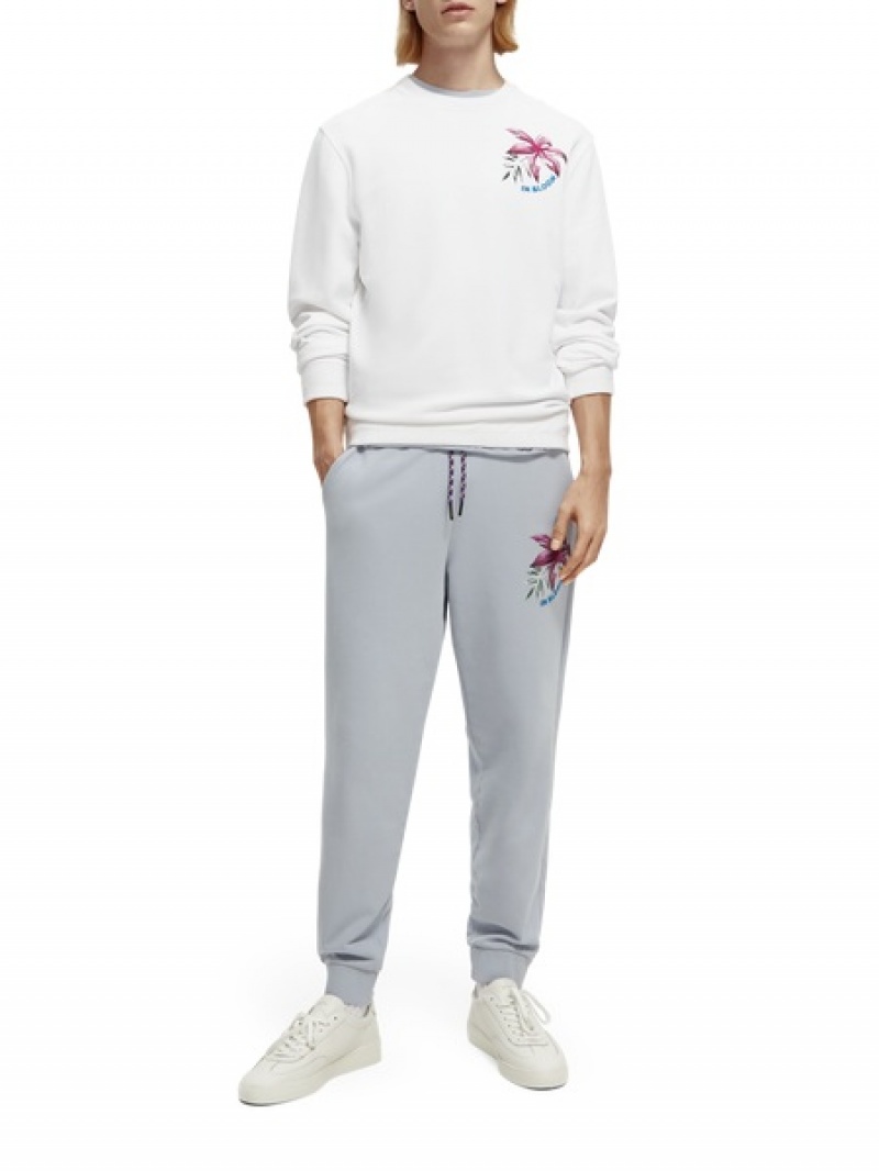 Scotch & Soda Organic Baumwoll In Bloom Jogginghose Herren Grau | SN-SAS56431
