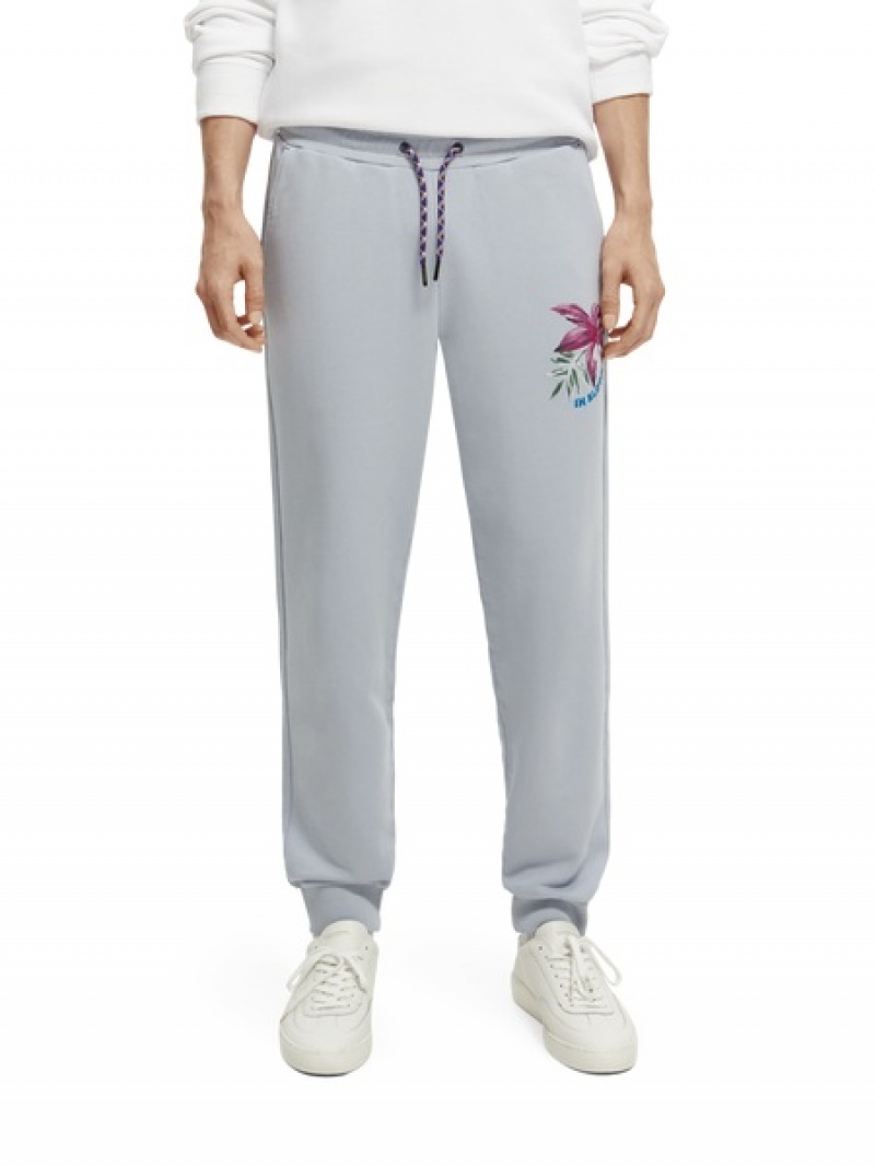 Scotch & Soda Organic Baumwoll In Bloom Jogginghose Herren Grau | SN-SAS56431