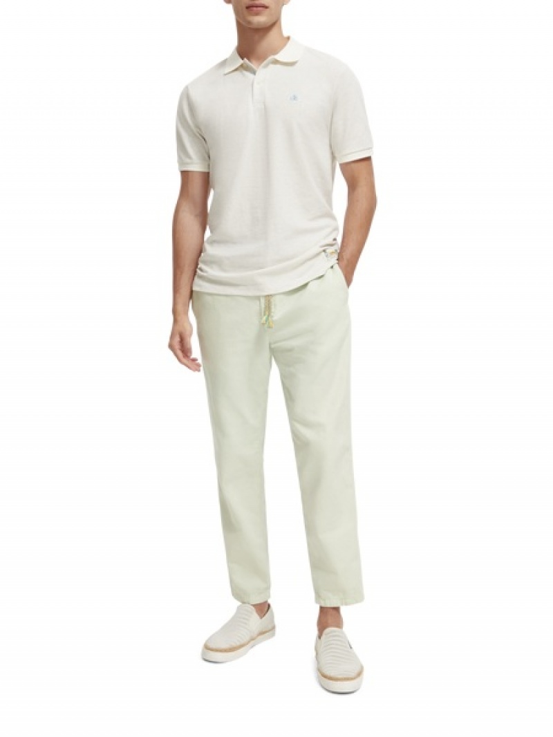 Scotch & Soda Organic Baumwoll Poloshirt Herren Blau Weiß | SN-SAS56455