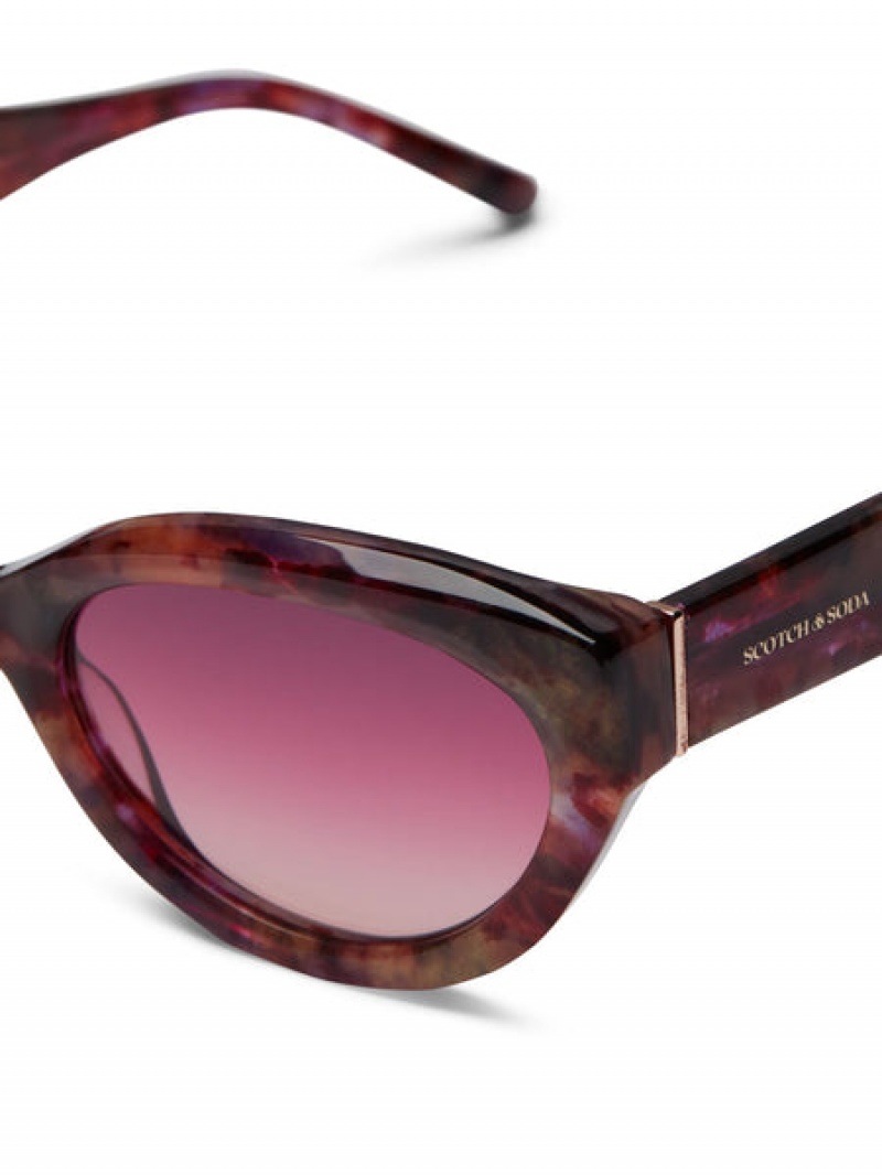 Scotch & Soda Otto Sonnenbrille Damen Lila Grau | SN-SAS56899