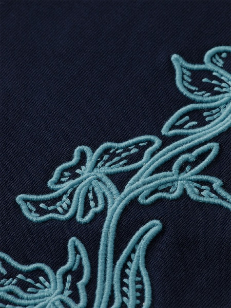 Scotch & Soda Placed Embroidery Sweat Kurze Hose Herren Navy | SN-SAS56628