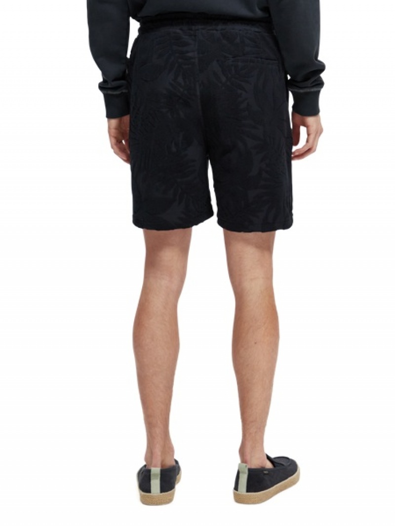 Scotch & Soda Printed Jacquard Kurze Hose Herren Navy | SN-SAS56657