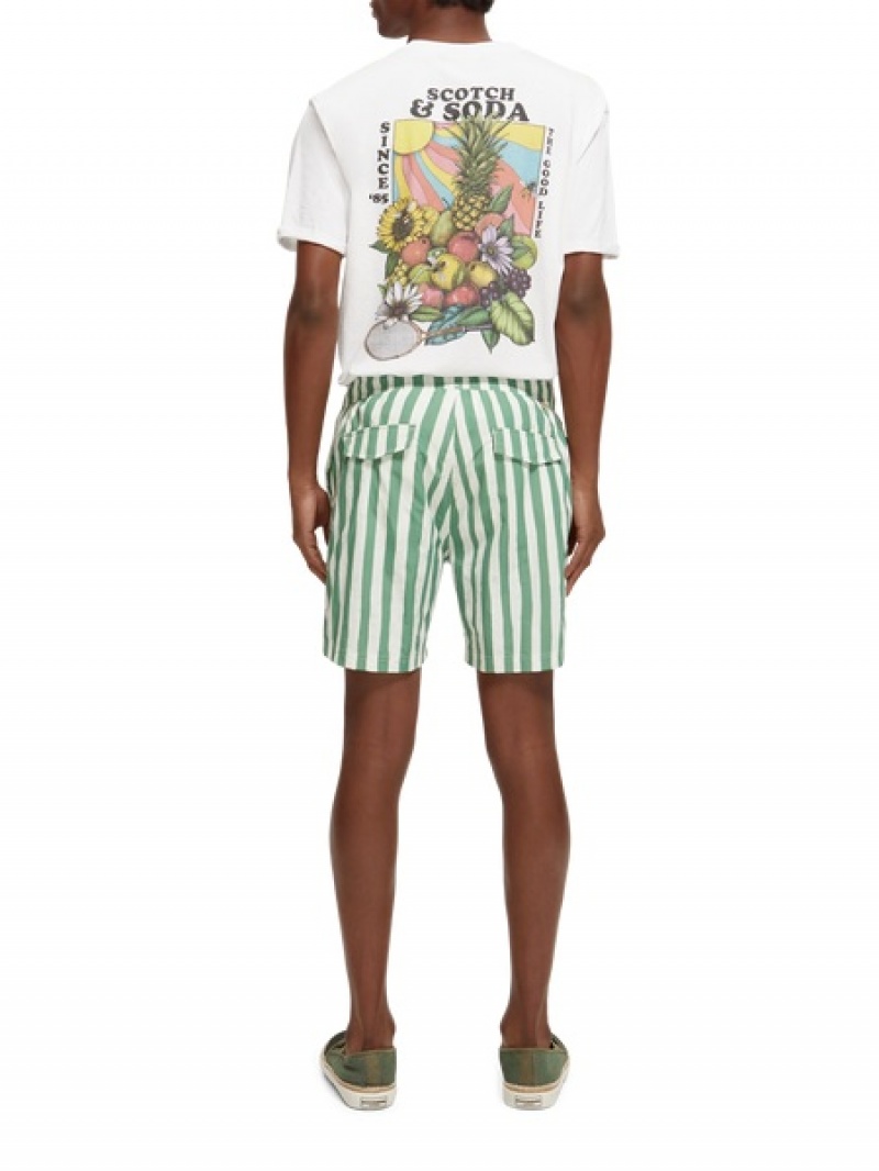 Scotch & Soda Printed Mid-length Swim Schwimmen Herren Grün | SN-SAS56683