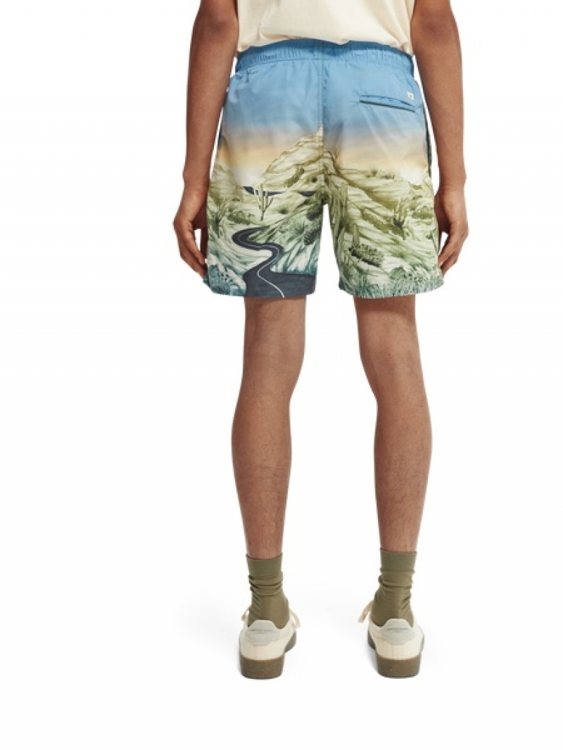 Scotch & Soda Printed Swim Schwimmen Herren Mehrfarbig | SN-SAS56671