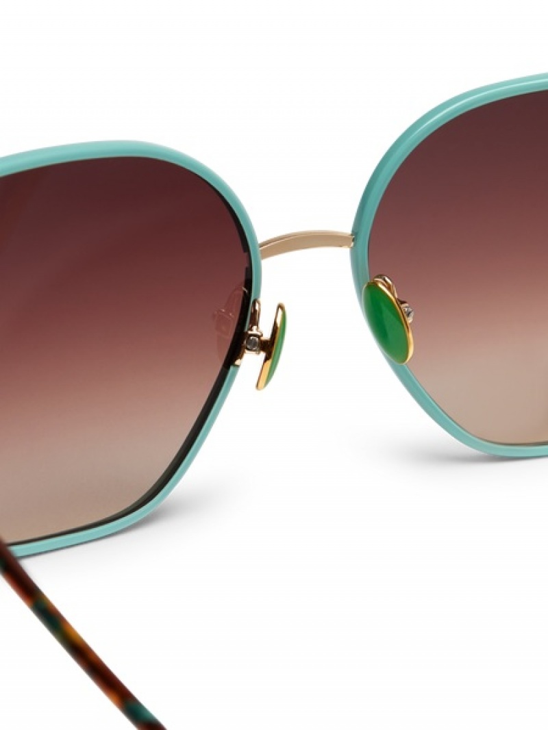 Scotch & Soda Pristina Sonnenbrille Damen Gold Mintfarben | SN-SAS56896