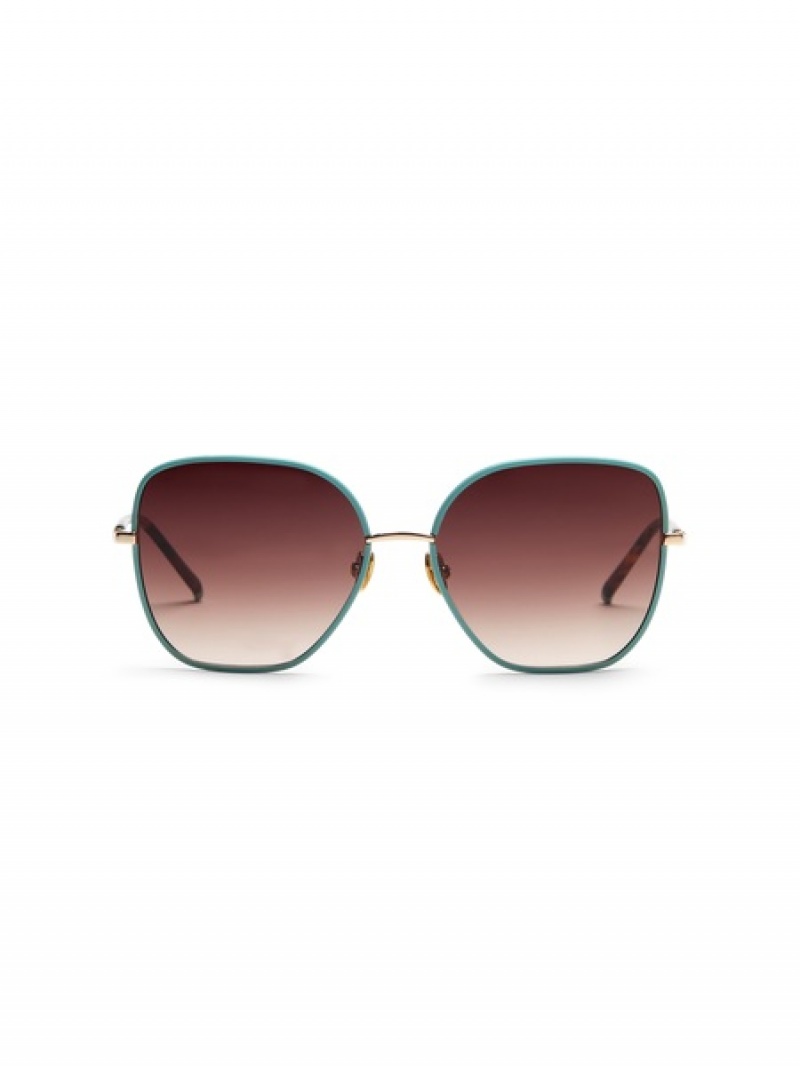 Scotch & Soda Pristina Sonnenbrille Damen Gold Mintfarben | SN-SAS56896