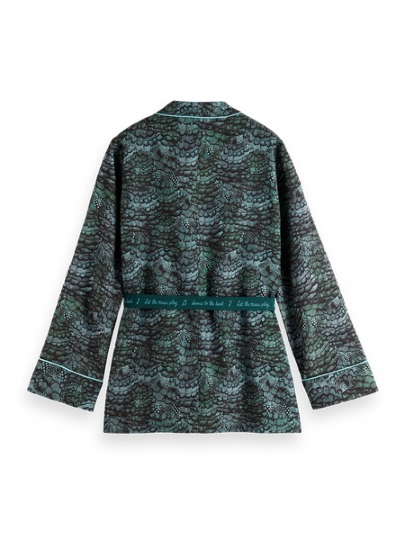 Scotch & Soda Pyjama Loose Fit Blazer Damen Grün | SN-SAS56820