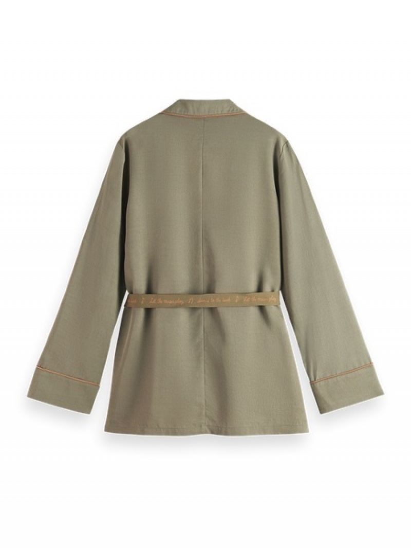Scotch & Soda Pyjama Loose Fit Blazer Damen Grün | SN-SAS56825