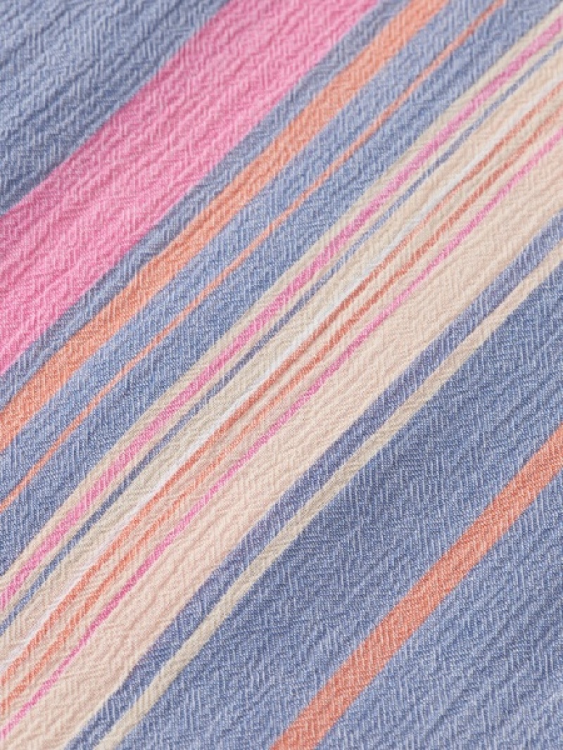 Scotch & Soda Regular Fit Gestreift Organic Baumwoll Hemd Herren Blau Rosa | SN-SAS56518