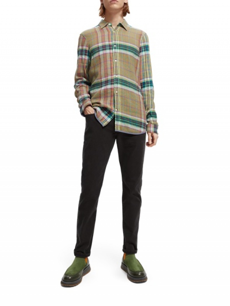 Scotch & Soda Regular-fit Laufschuhe Checked Flannel Hemd Herren Mehrfarbig | SN-SAS56516