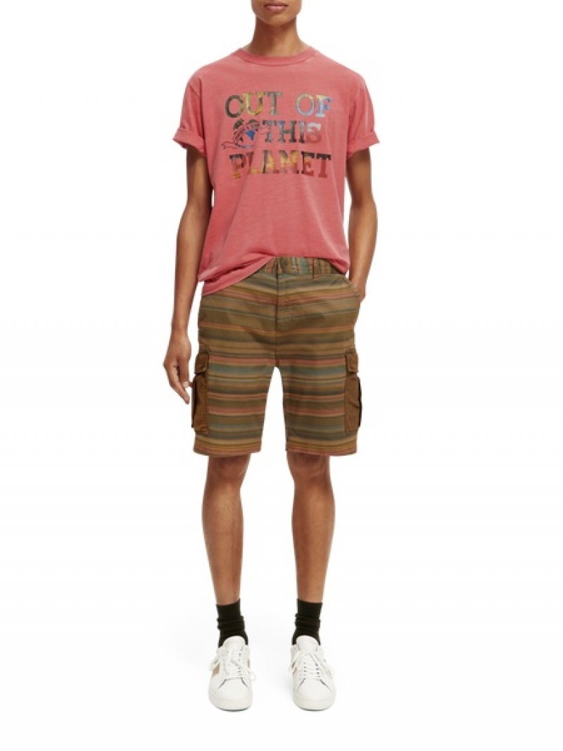 Scotch & Soda Relaxed-fit Garment-dyed Cargo Kurze Hose Herren Mehrfarbig | SN-SAS56650