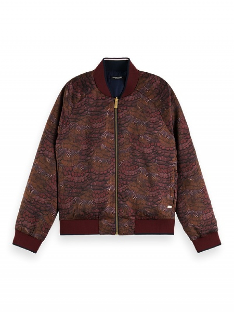Scotch & Soda Reversible Bomber Jacken Damen Bordeaux | SN-SAS56868