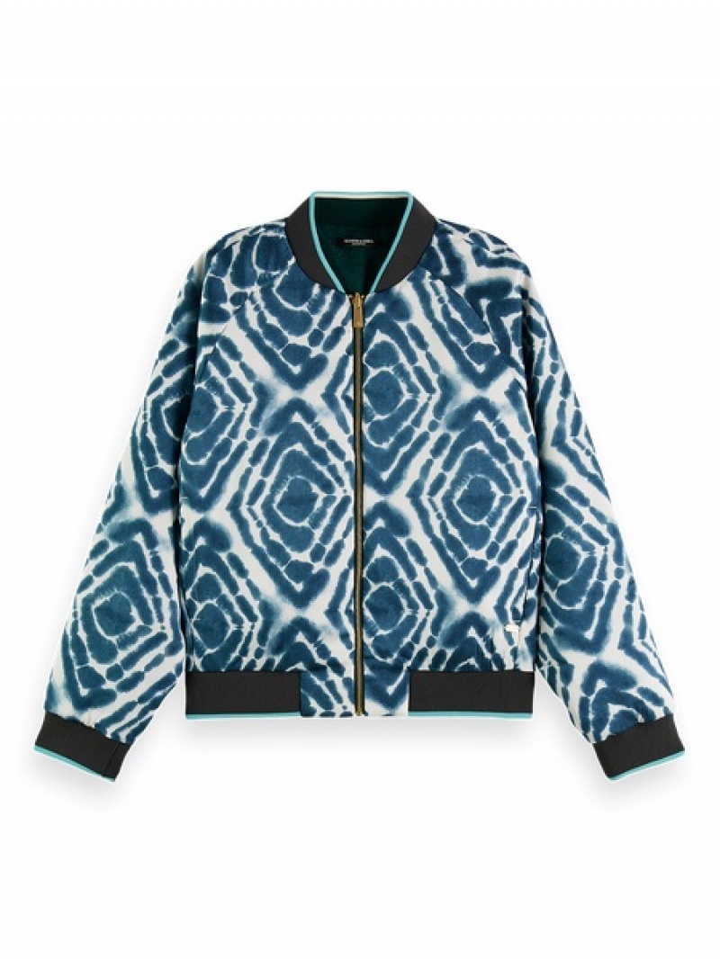 Scotch & Soda Reversible Bomber Jacken Damen Grün | SN-SAS56873