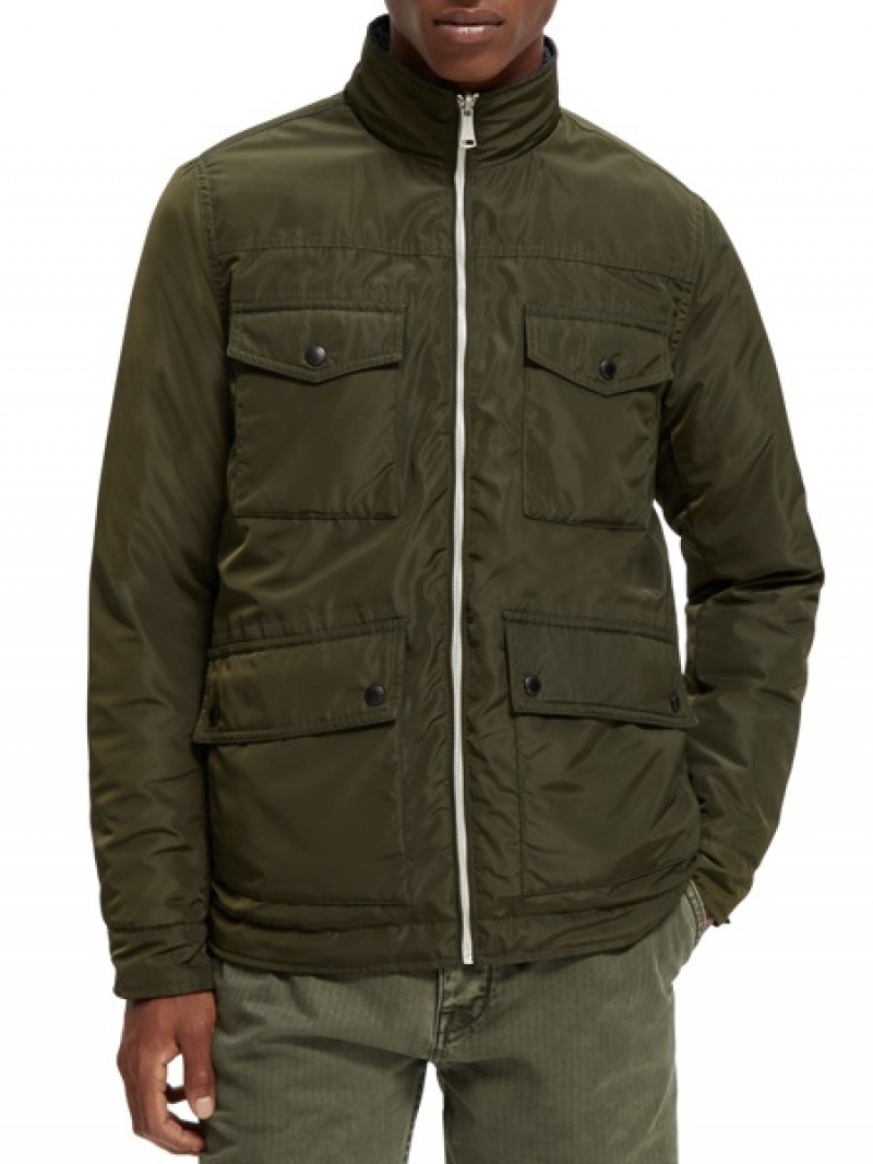 Scotch & Soda Reversible Gesteppt Jacken Herren Mehrfarbig | SN-SAS56618