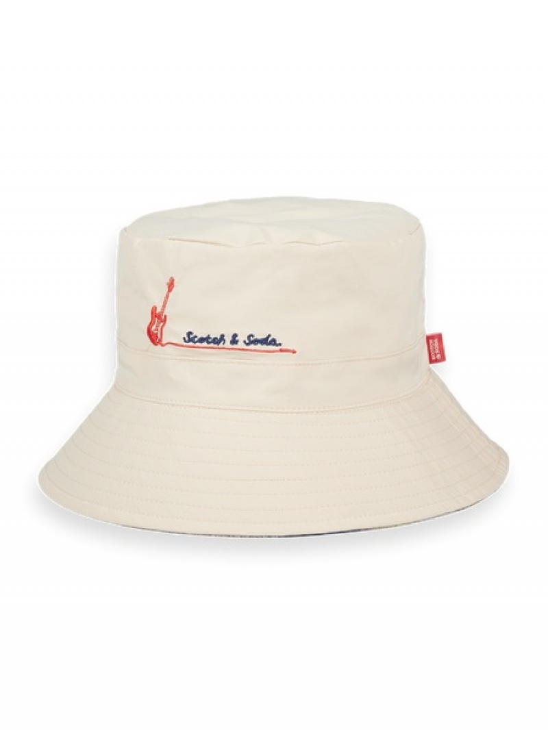 Scotch & Soda Reversible Jacquard Bucket Hut Herren Blau | SN-SAS56693