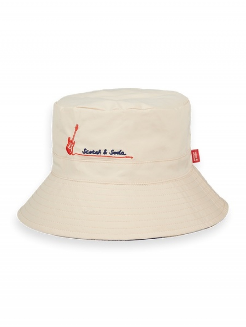 Scotch & Soda Reversible Jacquard Bucket Hut Herren Blau | SN-SAS56693