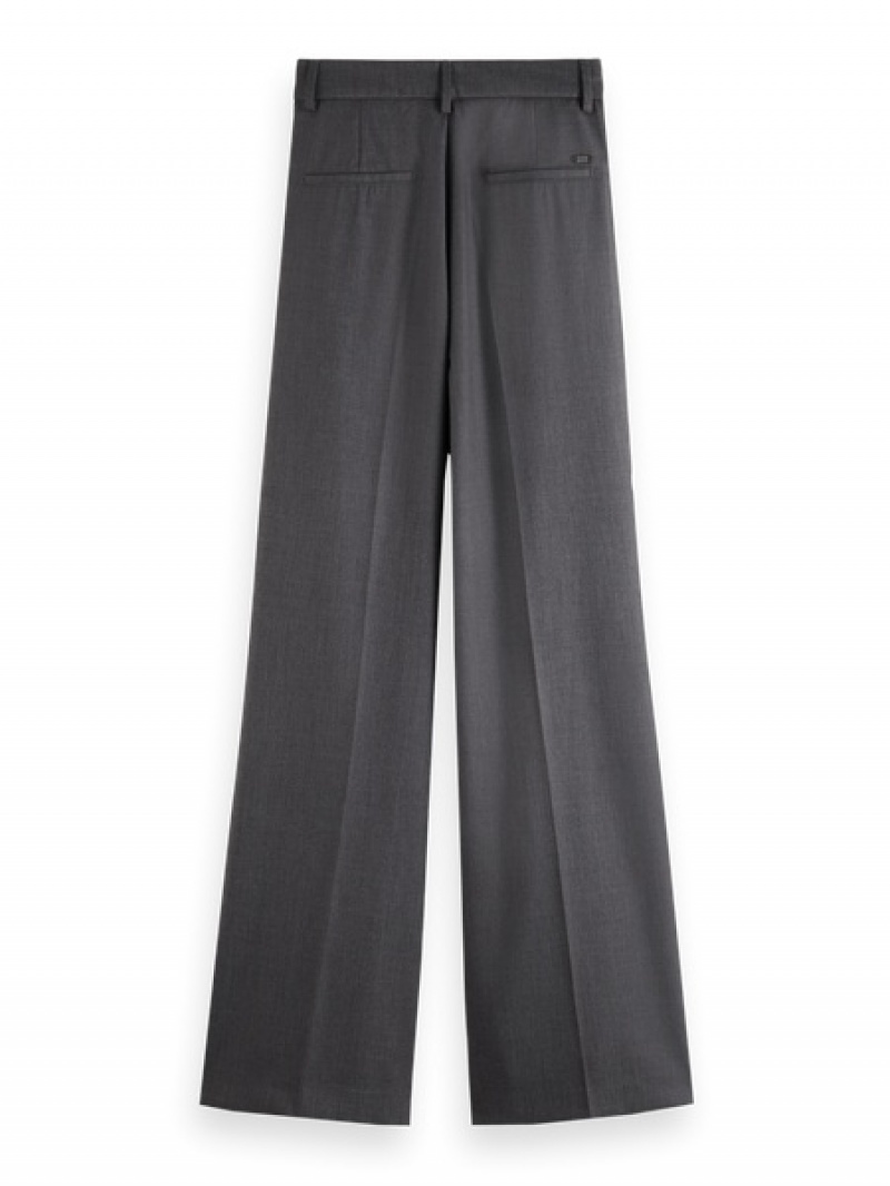 Scotch & Soda Rose Falten High-rise Weite Leg Hose Damen Grau | SN-SAS56856