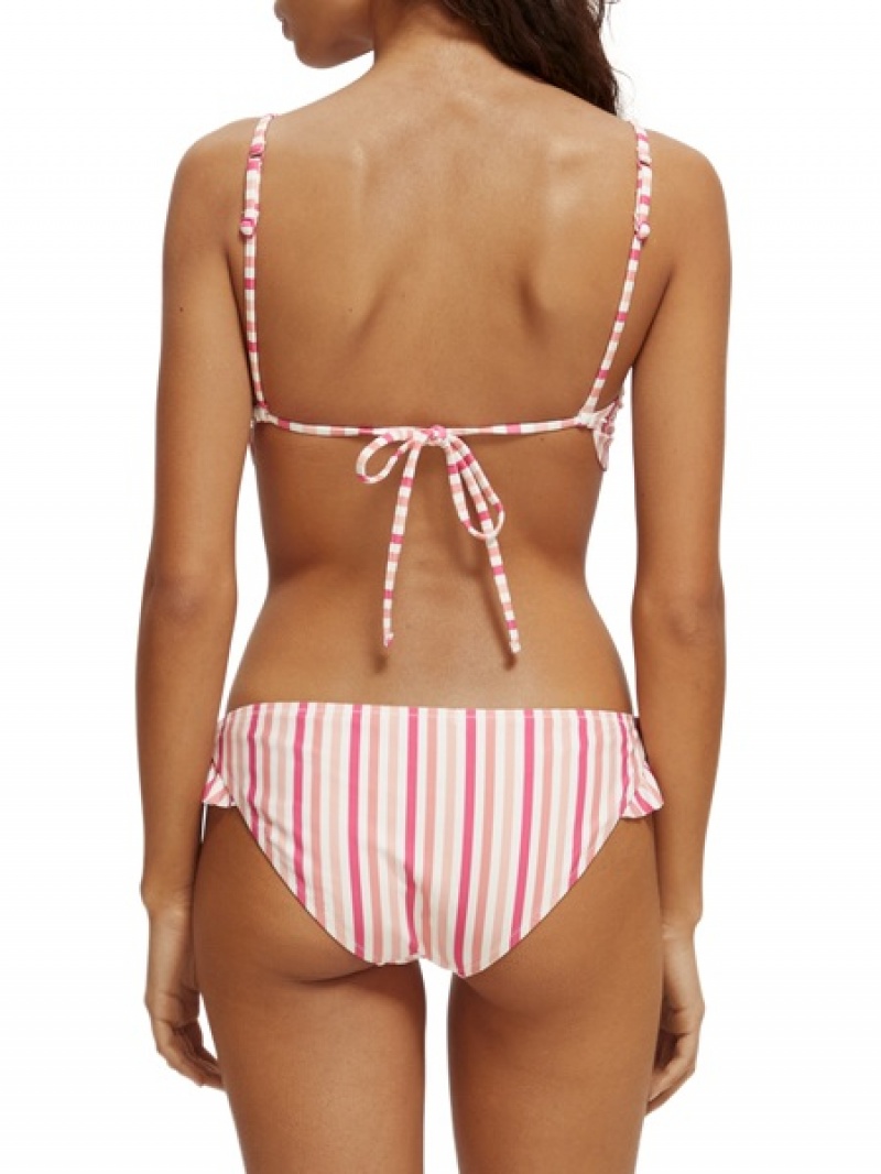 Scotch & Soda Ruffled Bikini Badeanzug Damen Mehrfarbig | SN-SAS56887