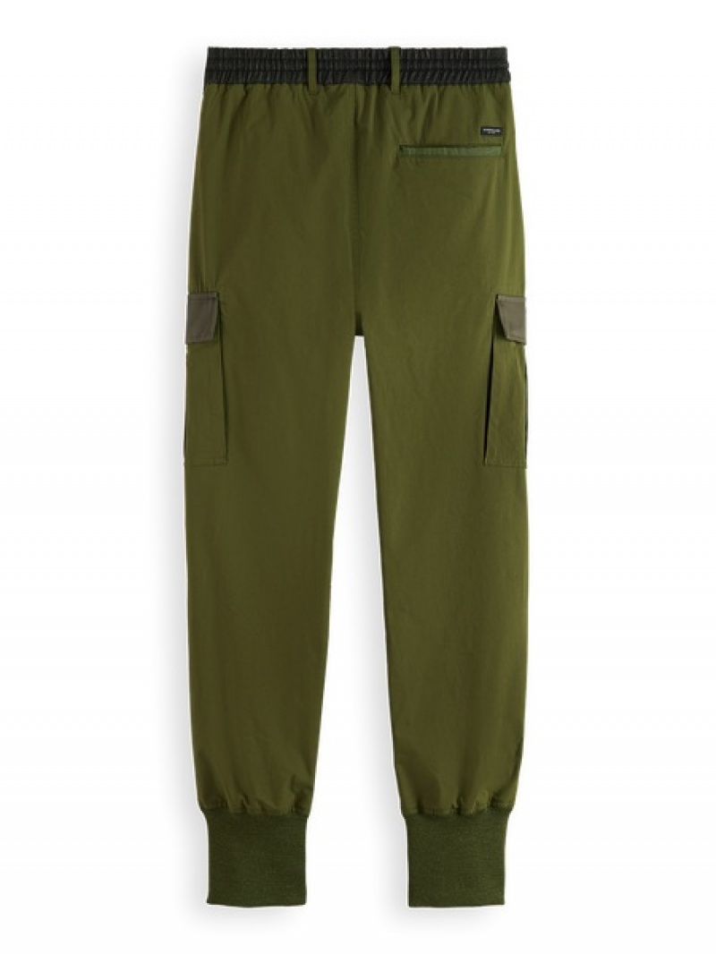 Scotch & Soda Seasonal - Contrast Trimmed Cargo Hose Herren Grün | SN-SAS56585