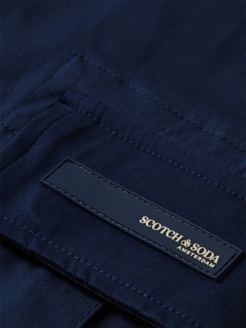 Scotch & Soda Seasonal - Contrast Trimmed Cargo Hose Herren Grau | SN-SAS56600