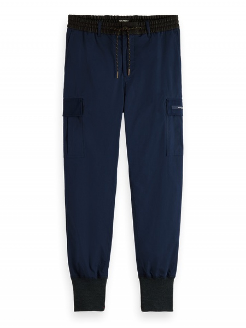 Scotch & Soda Seasonal - Contrast Trimmed Cargo Hose Herren Grau | SN-SAS56600