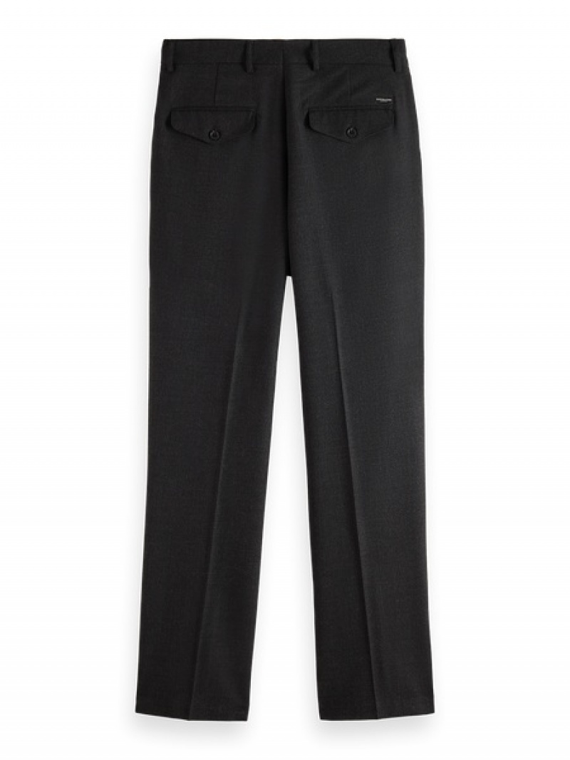 Scotch & Soda Seasonal - Gerade-fit Wolle Blend Hose Herren Schwarz | SN-SAS56561