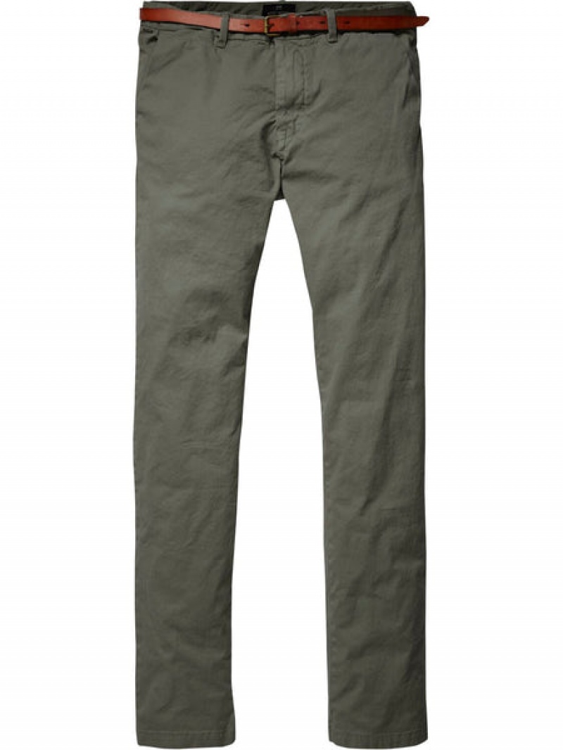 Scotch & Soda Slim Fit Hose Herren Grau | SN-SAS56580