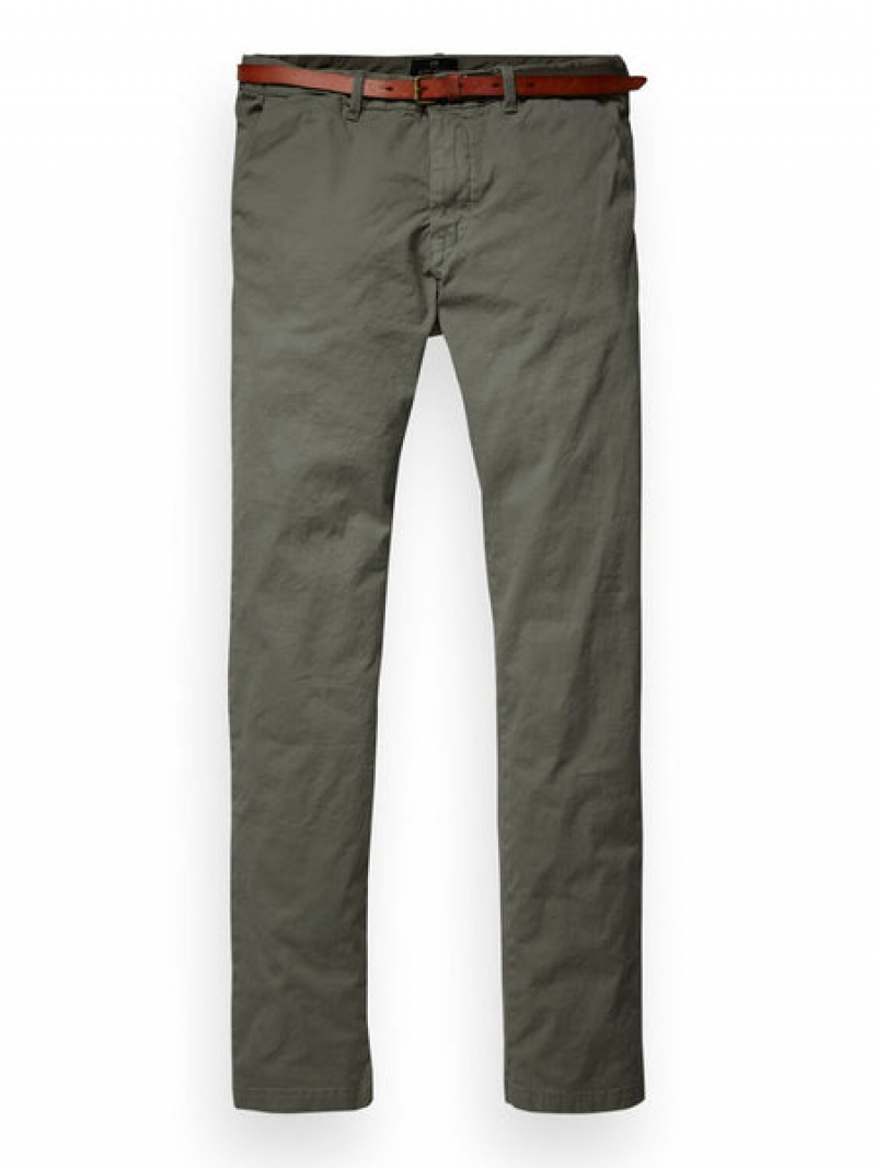 Scotch & Soda Slim Fit Hose Herren Grau | SN-SAS56580