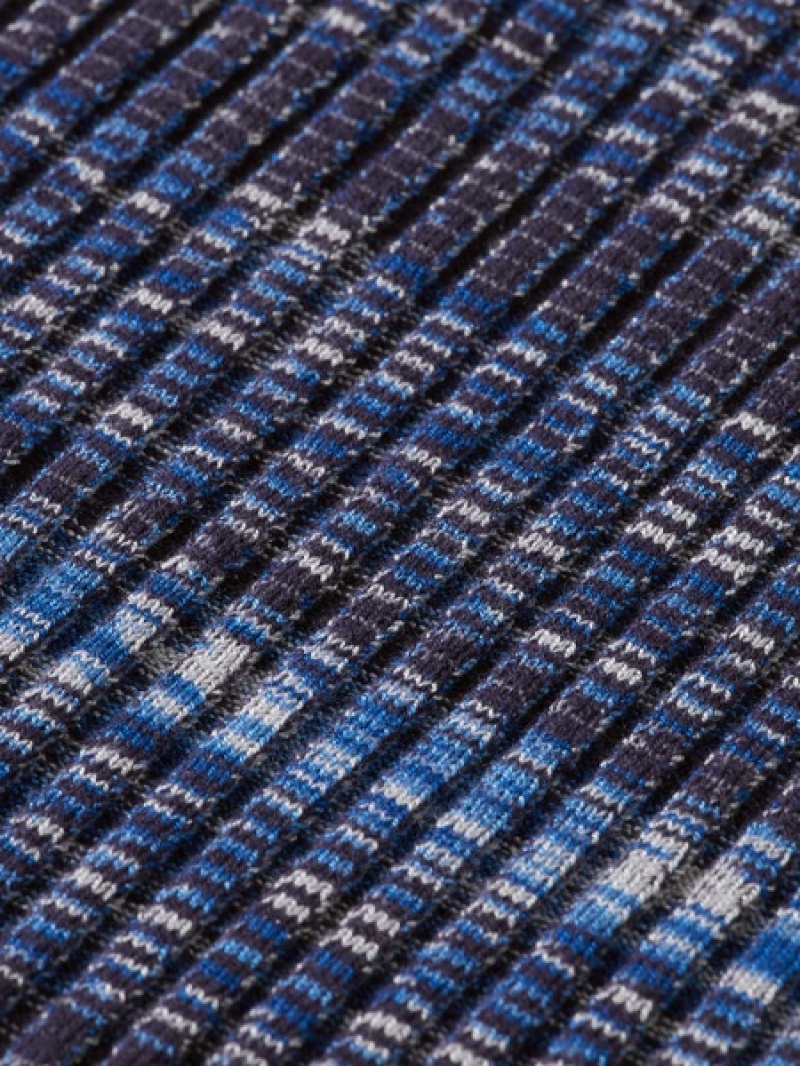 Scotch & Soda Space Dye Gestrickt Racer Vest Oberteile Damen Blau | SN-SAS56710