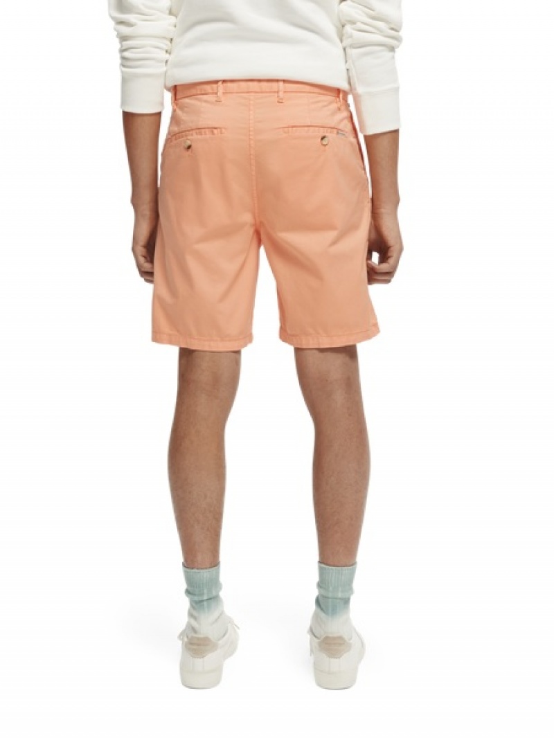 Scotch & Soda Stuart Garment-dyed Pima Baumwoll Kurze Hose Herren Weiß | SN-SAS56647
