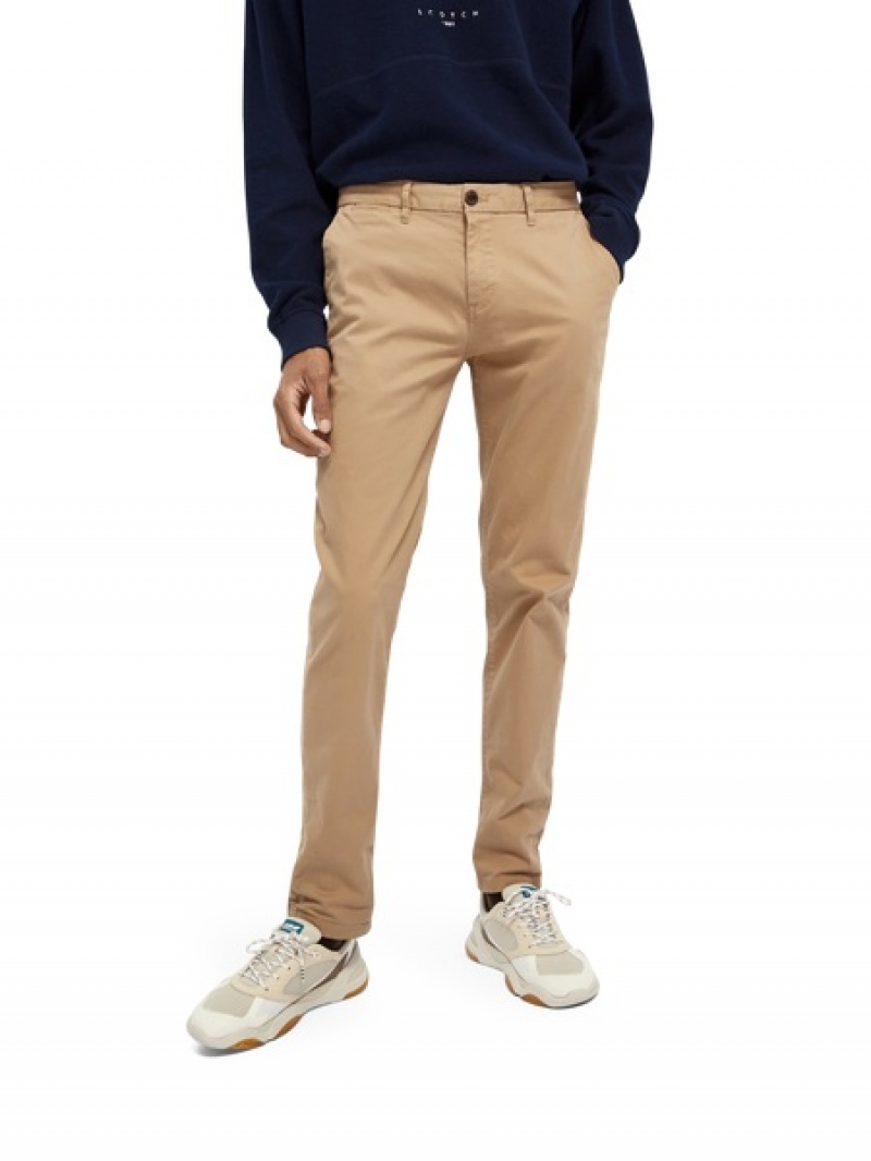 Scotch & Soda Stuart - Stretch | Regular Slim Fit Hose Herren Braun | SN-SAS56590