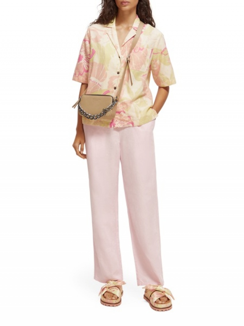 Scotch & Soda The Aubrey High-rise Balloon Fit Hosen Damen Rosa Rosa | SN-SAS56842