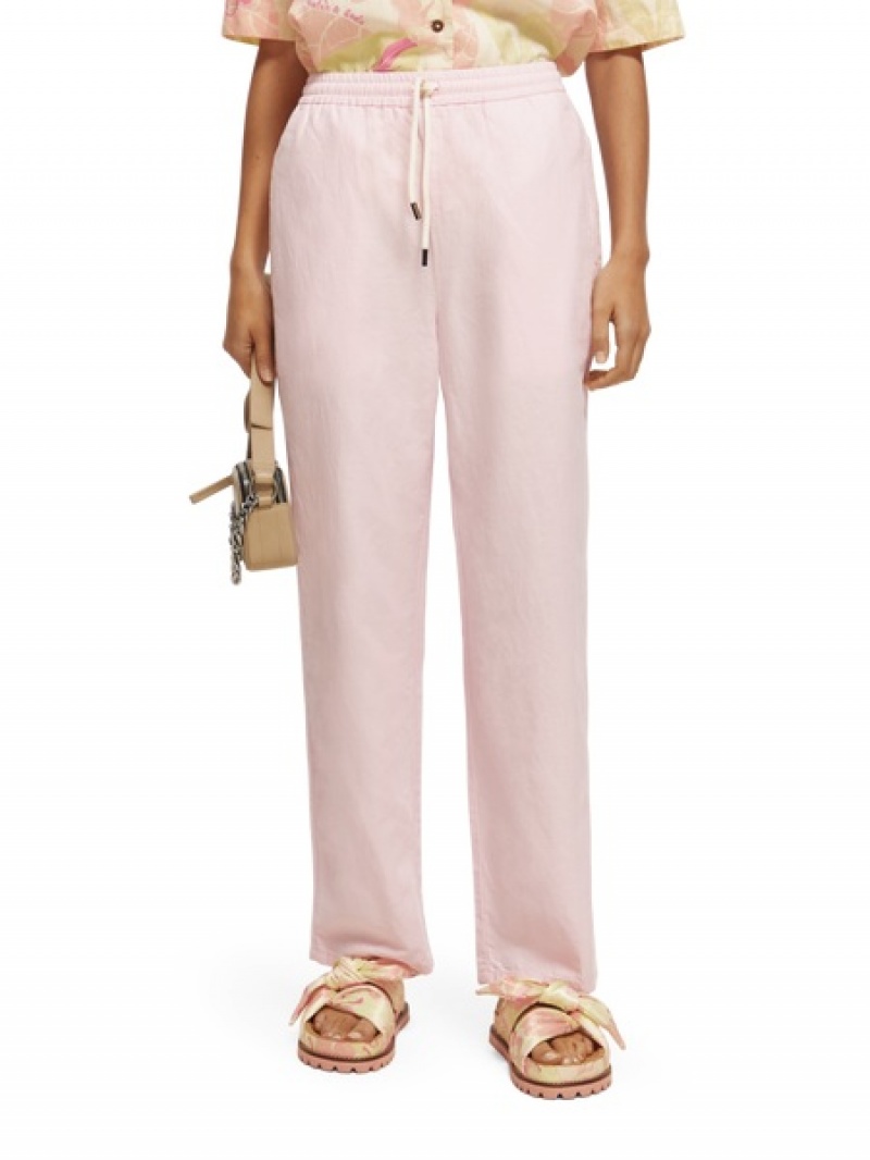 Scotch & Soda The Aubrey High-rise Balloon Fit Hosen Damen Rosa Rosa | SN-SAS56842