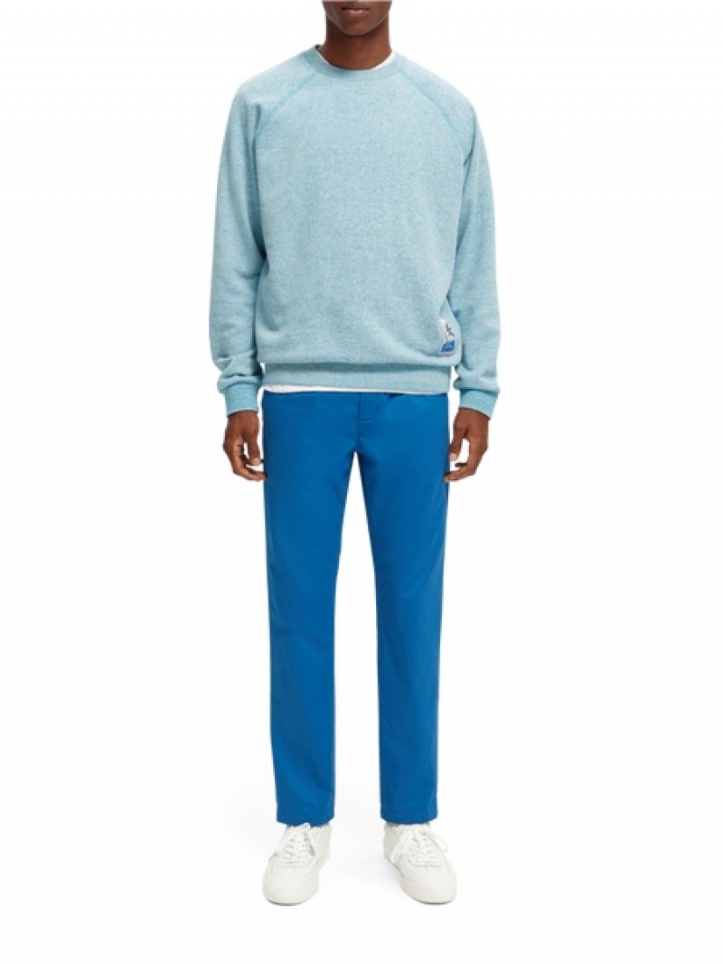 Scotch & Soda The Blake Regular Slim Fit Falten Hose Herren Blau | SN-SAS56586