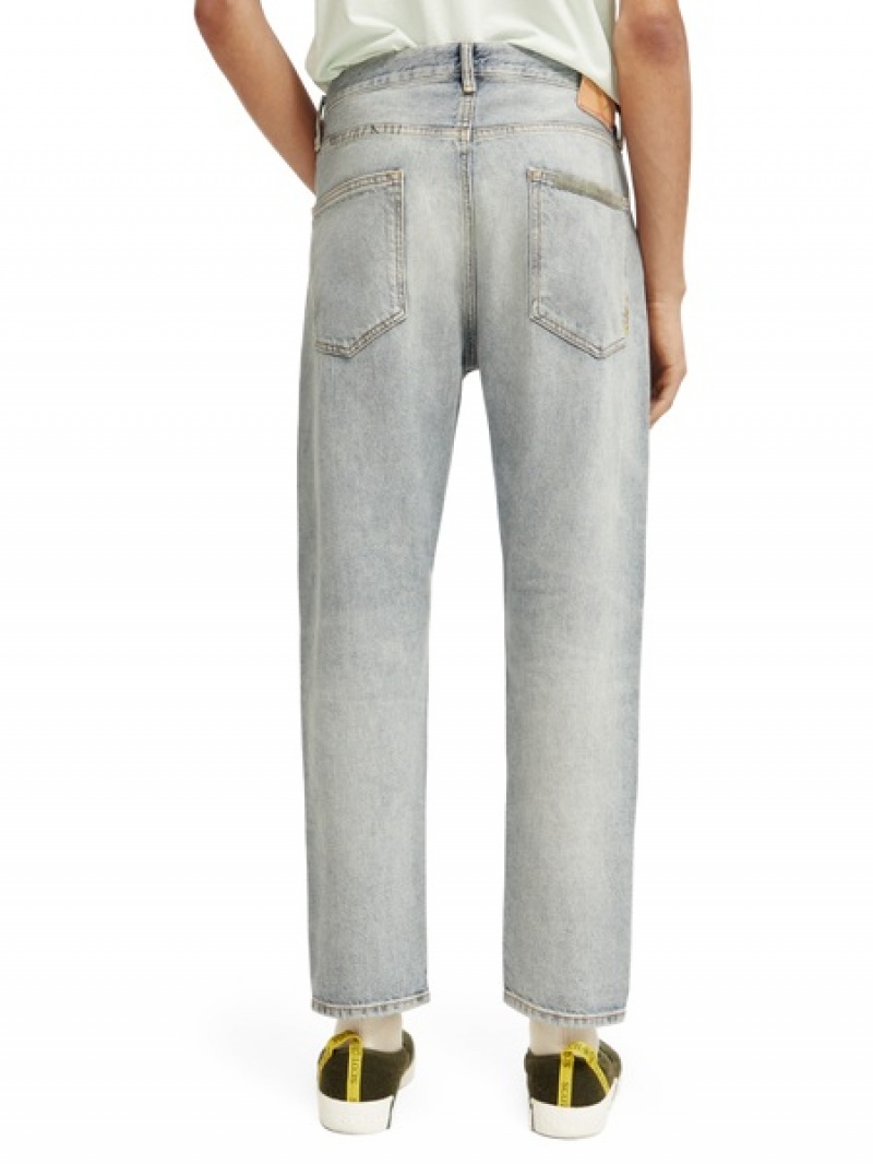 Scotch & Soda The Dean Loose Tapered-fit Premium Hemp-blended Jeans Herren Hellblau | SN-SAS56543