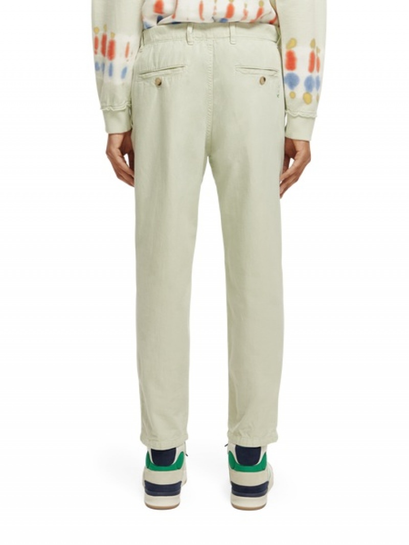 Scotch & Soda The Drift Regular Tapered-fit Garment-dyed Hose Herren Mintfarben | SN-SAS56589