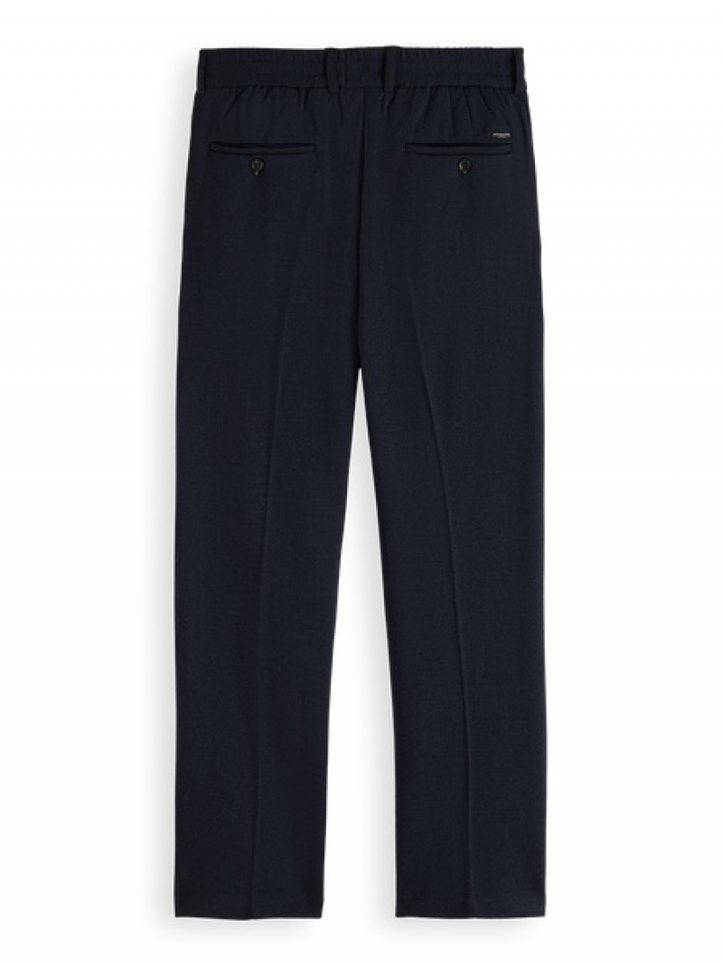 Scotch & Soda The Finch - Regular Tapered-fit Gestrickt Hose Herren Navy | SN-SAS56567