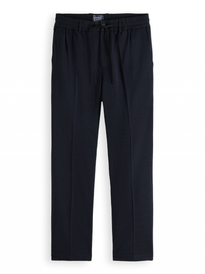 Scotch & Soda The Finch - Regular Tapered-fit Gestrickt Hose Herren Navy | SN-SAS56567