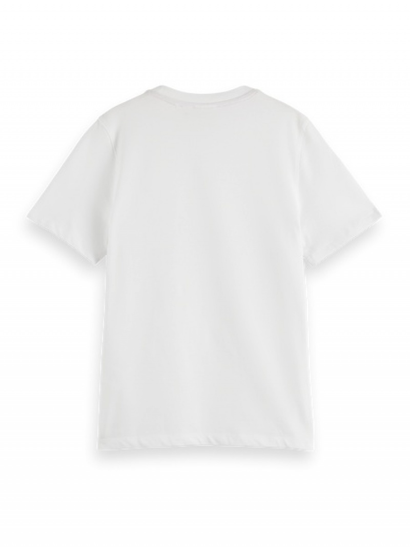 Scotch & Soda The Free Spirit Peace Bird Regular Fit T-Shirt Damen Weiß | SN-SAS56748