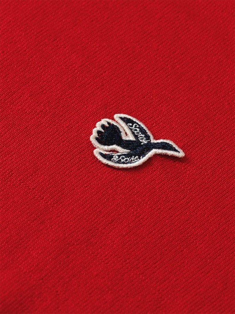Scotch & Soda The Free Spirit Peace Bird Merino Wolle Crewneck Pullover Herren Rot | SN-SAS56420