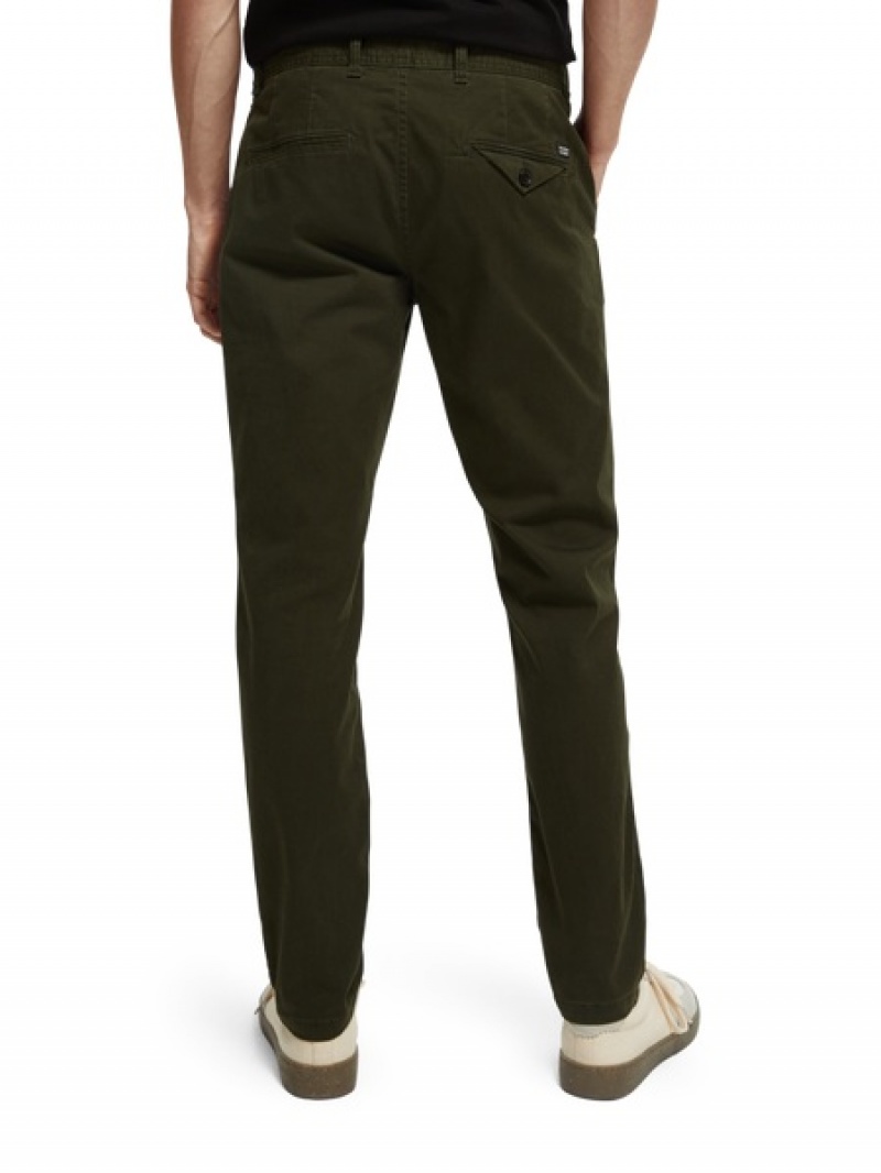 Scotch & Soda The Mott Super-slim Fit Organic Baumwoll Hose Herren Grün | SN-SAS56592