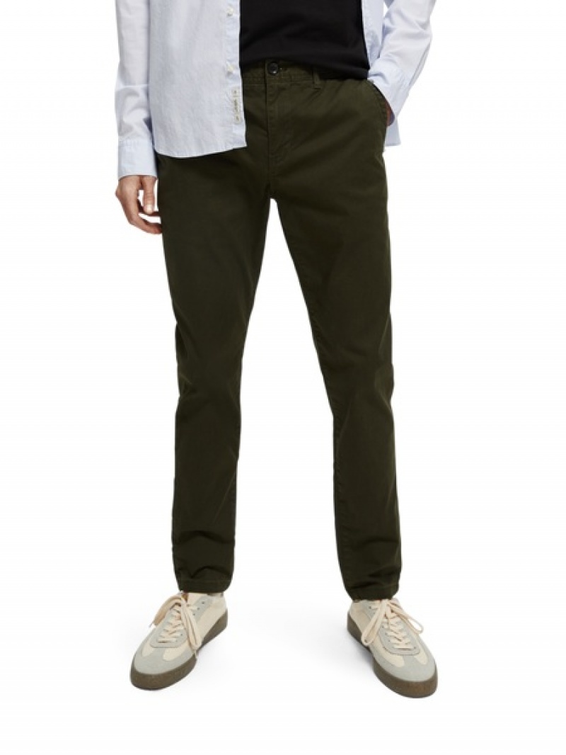 Scotch & Soda The Mott Super-slim Fit Organic Baumwoll Hose Herren Grün | SN-SAS56592