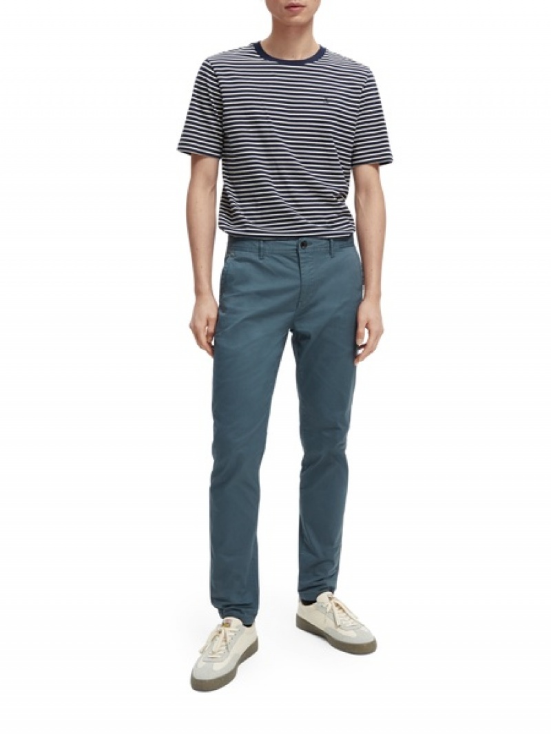 Scotch & Soda The Mott Super-slim Fit Organic Baumwoll Hose Herren Grau | SN-SAS56593