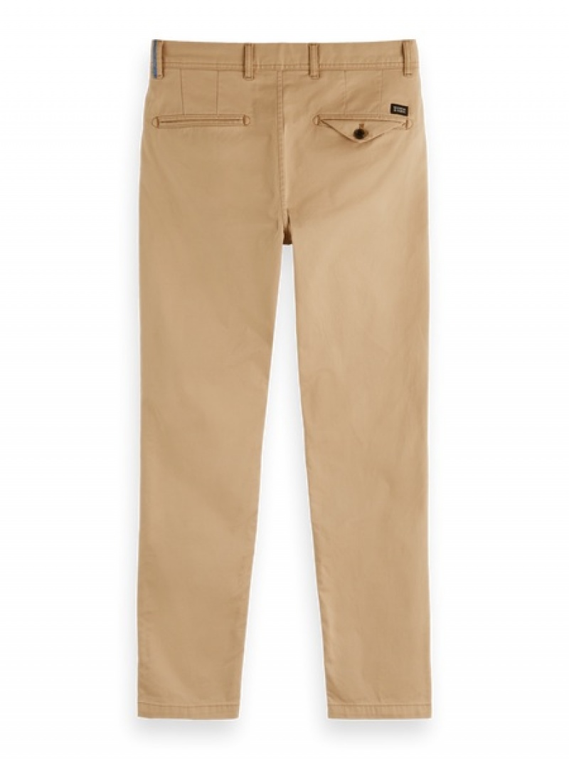 Scotch & Soda The Mott Super-slim Fit Organic Baumwoll Hose Herren Braun | SN-SAS56598