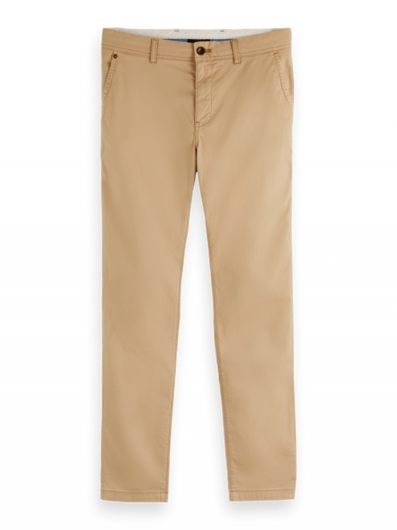 Scotch & Soda The Mott Super-slim Fit Organic Baumwoll Hose Herren Braun | SN-SAS56598