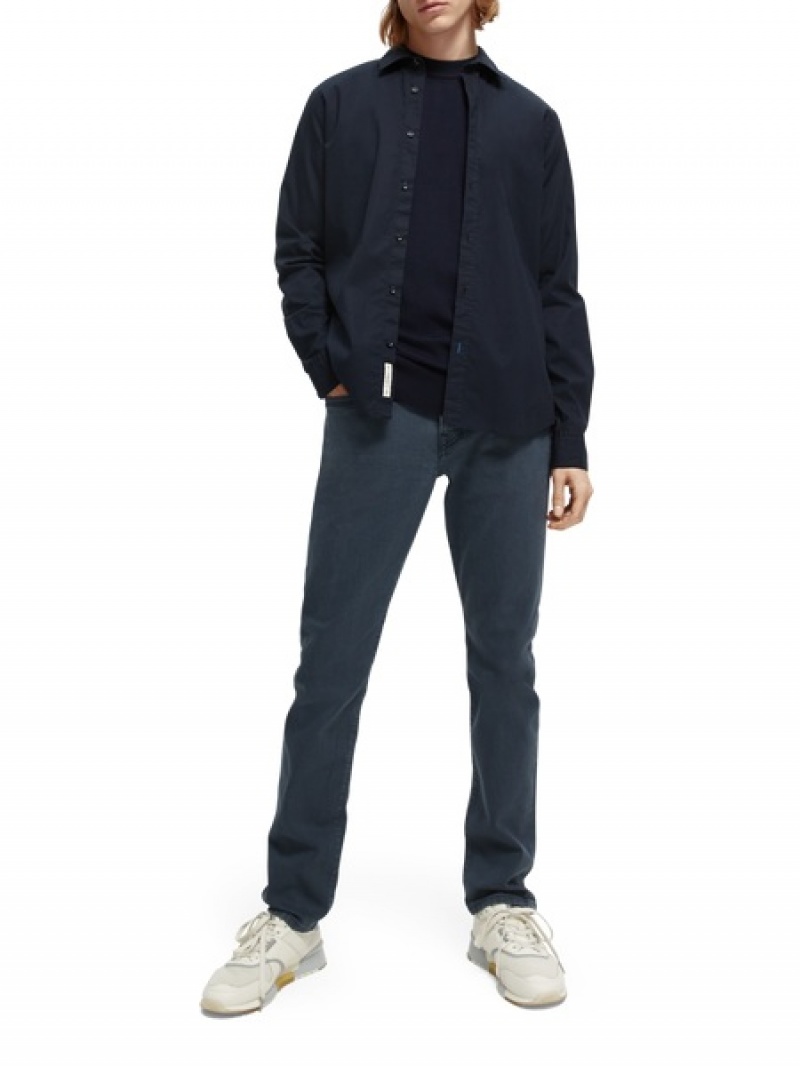 Scotch & Soda The Ralston Regular Slim Fit Grey Toned Jeans Herren Navy | SN-SAS56529